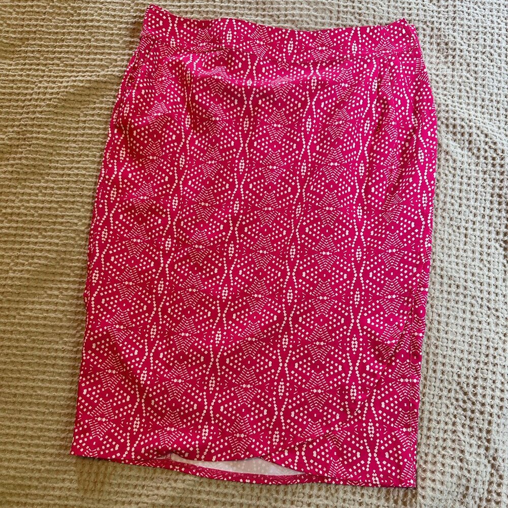 Rip Skirt Hawaii wrap skirt -- length 3 -- pink, size large -- POCKETS!
